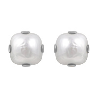 Клипсы (майорка, г/п: родий, 2,2х2,2 см, 22 гр.) Испания Madreperla 020 02 115