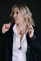 Колье Рыба (г/п: золото, d 14.5 см 25,5х6,5 см) Греция Kalliope 022 05 045