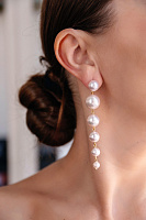 Серьги (майорка розовый, г/п: золото, 8,2х1,4 см, 20гр.) Испания Madreperla 020 02 107