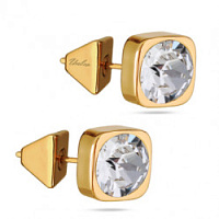 Пусеты Теннис (кристаллы прозрачные, г/п: золото 8 мм) Uvelina SW00 0010G-001E1