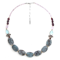 Колье Gotborg (Аметист, кианит, гранат, перламутр, ракушка, 42 см) 15-43662 Франция Nature Bijjoux