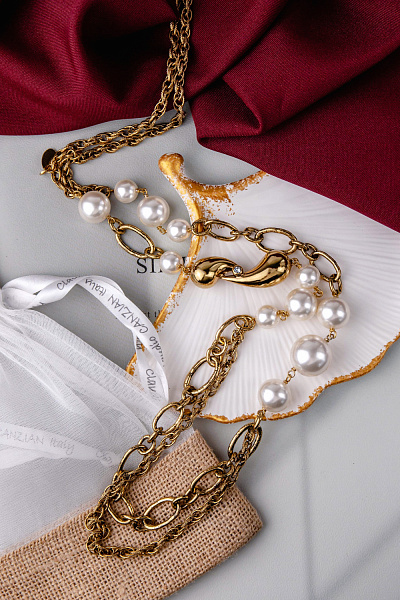 Колье (майорка, кристалл прозрачный, 108 см, 12-20 мм) Италия Claudio Canzian 002 05 874