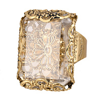 Кольцо (кристалл прозрачный, 2,6х1,8х0,6 см) Италия Claudio Canzian 002 01 460