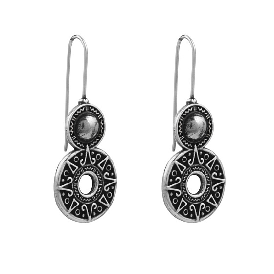 картинка Серьги Ciclon (г/п: серебро, 4.1Х1,8 см) 212610-00 Испания Living ювелирный  магазин Калина являющийся официальным дистрибьютором в России 