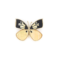 Брошь Mariposa (перламутр,г/п: золото, 4,5х3,5 см) 10-23907 Франция Nature Bijjoux 