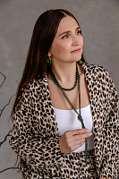 Колье Afrodite pearl (Жемчуг зеленый, раухтопаз, цепи маниль) Италия Perfetto 51 001 001