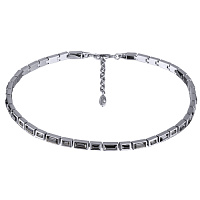 Колье Богемия (кристаллы темно-серые, г/п: родий 37-42 см) Uvelina SW00 0045R-014N