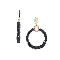 Серьги Salamandr (кокос,перламутр,9 см,латунь) 12-90041 Франция Nature Bijjoux