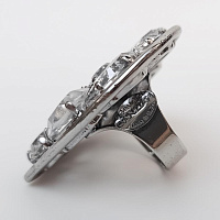 Кольцо Сердце (кристаллы прозрачные, г/п: родий, регулируется) Италия Claudio Canzian 002 01 531