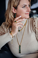 Колье (кристалл зеленый) Италия  Claudio Canzian 002 05 666