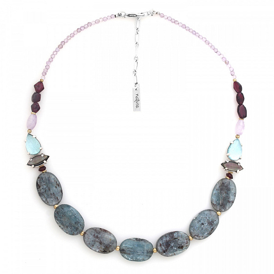 картинка Колье Gotborg (Аметист, кианит, гранат, перламутр, ракушка, 42 см) 15-43662 Франция Nature Bijjoux ювелирный  магазин Калина являющийся официальным дистрибьютором в России 
