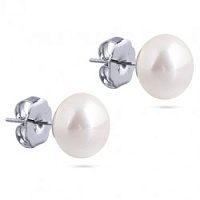 Серьги (Майорка, 12 мм, г/п: родий) MK12 0052R-00 Uvelina