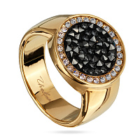 Кольцо Галактика (Кристаллы темно-серые, г/п: золото, р.19) Uvelina SW00 0060G-014R-9