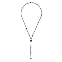 Колье (г/п: серебро, золото, 60+13 см, регулируется) 250817 Испания Ciclon Spherik