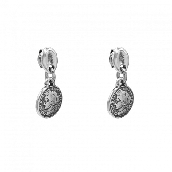 картинка Серьги Ciclon 245602 (г/п:серебро, 2,7х1,2 см) Испания France ювелирный  магазин Калина являющийся официальным дистрибьютором в России 