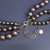 Колье (Майорка, шоколад, г/п: золото, 1,2см, 1 см, 0,7 см) Испания Madreperla 020 05 082