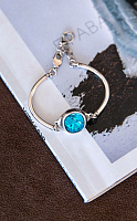Браслет (кристалл бирюзовый, г/п: серебро, регулируется ) EMO131-36-0 Испания Ciclon Emotion