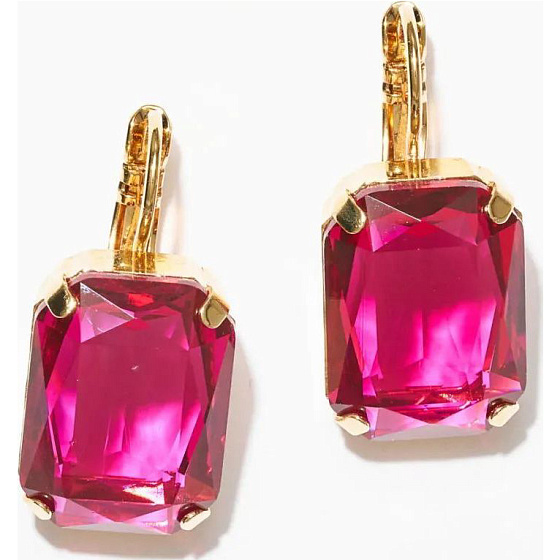 картинка Серьги (хрусталь, ручная работа, золото 24к, регулируется) Франция Philippe Ferrandis BALEARES ювелирный  магазин Калина являющийся официальным дистрибьютором в России 