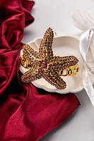 Браслет (Кристалл оранжевый, розовый, 7х6,5 см, до 19см) Италия Claudio Canzian  002 04 302