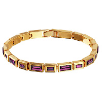 Браслет Богемия (кристаллы темный аметист, г/п: золото 17-20 см) Uvelina SW00 0045G-204B1