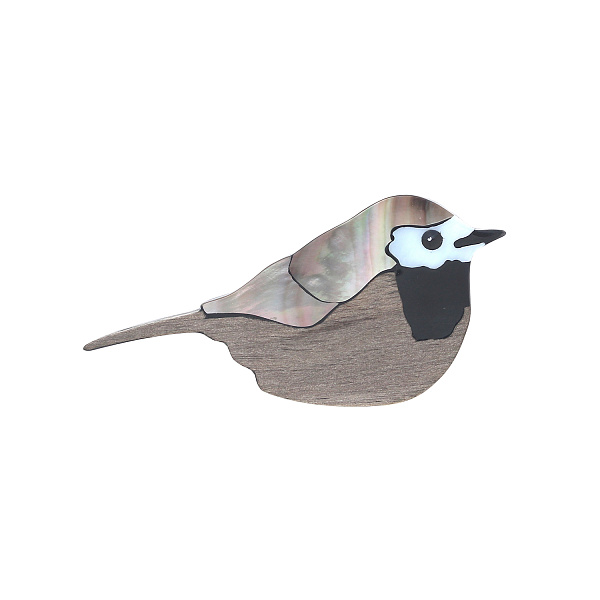 Брошь Ornitho (перламутр, 6.4х2,7 см) 10-23922 Франция Nature Bijjoux 