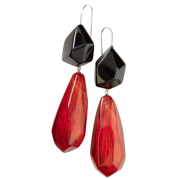 Серьги Empress красный,черный Голландия ZSISKA