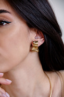 Серьги (г/п: золото, 2,8 см) Греция Kalliope 022 02 034