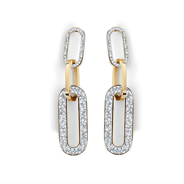 Серьги Tane STE GP (прозрачный, 4.5х1 см) 23079G Австрия Oliwer Weber