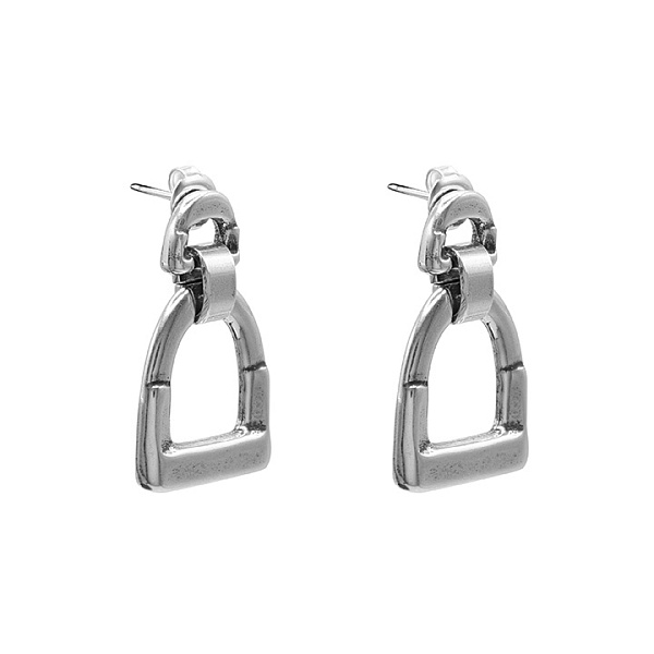 Серьги (г/п:серебро, 3х2 см) 241600 Испания Equus New Ciclon 