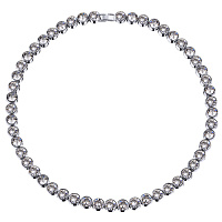 Колье 44-49 см (кристаллы белые,6 мм, г/п: родий ) Uvelina SW00 0028R-001N