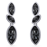 Серьги Эдем (кристаллы темно-серые, г/п: родий) Uvelina SW00 0110R-014E1