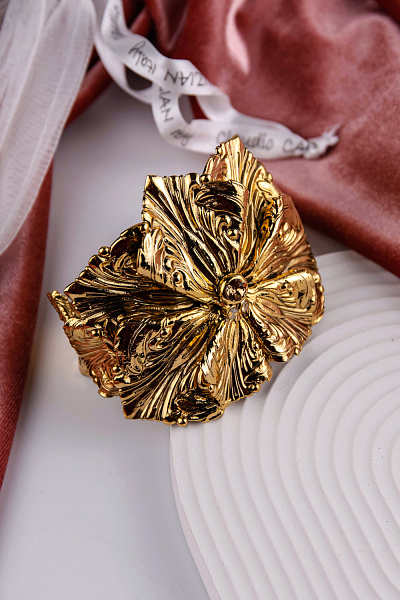 Браслет (кристаллы медовые, лунные, 7 см, до 19 см) Италия Claudio Canzian 002 04 229