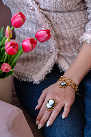 Кольцо Камея (г/п: золото, 4,3х3,3 см) Италия Claudio Canzian 002 02 516