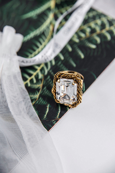 Кольцо (кристалл прозрачный) Италия  Claudio Canzian 002 01 395