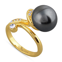 Кольцо 18 (Майорка, темно-серый, г/п: золото) Испания MK52 0025-6