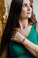 Колье Змейка (кристалл черный) Италия  Claudio Canzian 002 05 698