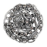 Кольцо Цепи (Кристалл графит, d 4.2 см) Италия Claudio Canzian 002 01 546