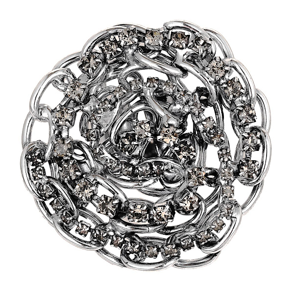 Кольцо Цепи (Кристалл графит, d 4.2 см) Италия Claudio Canzian 002 01 546