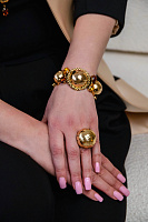 Браслет Сферы (кристаллы коричневый, желтый, 3.9 см, до 19 см) Италия Claudio Canzian 002 04 528