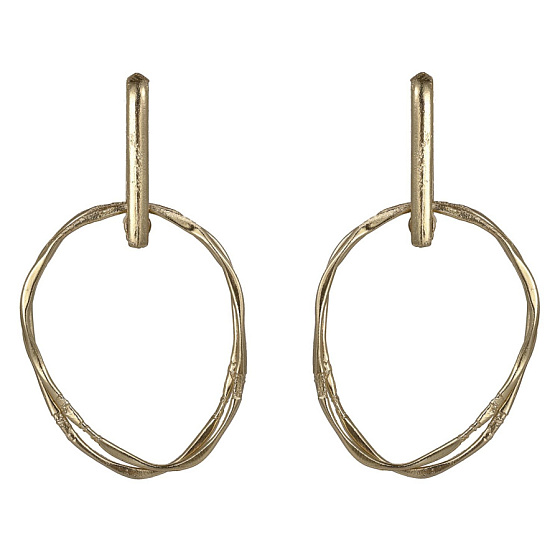 картинка Серьги ( г/п: золото, 5.9х3 см, 10 гр.) Греция Kalliope 022 02 046 ювелирный  магазин Калина являющийся официальным дистрибьютором в России 