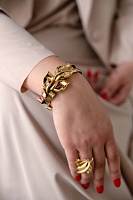 Браслет Лилии (кристаллы розовые, медовые, до 19 р.) Италия Claudio Canzian  002 04 483