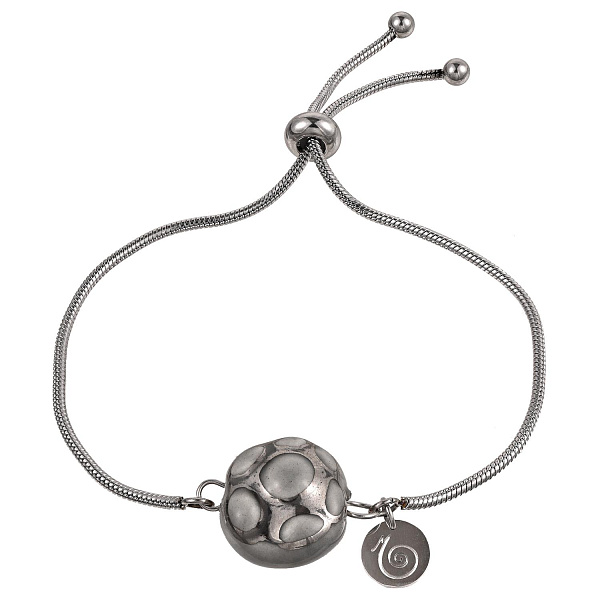 Браслет (керамика серый, г/п: серебро, 23.5 см) Испания 01904013 Maximilianas