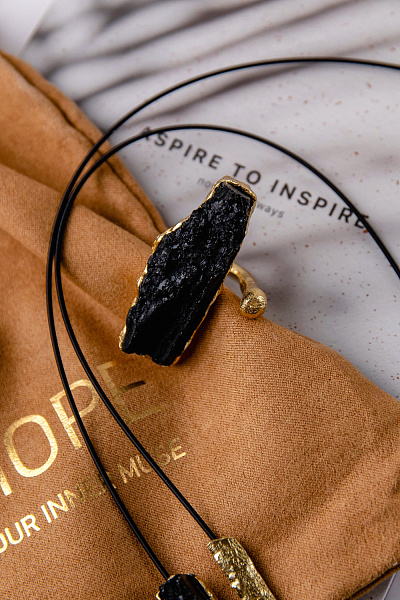 Кольцо (ювелир.смола, 5х1,8 см, г/п: золото, регулируется) Греция Kalliope 022 01 084