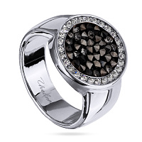 Кольцо Галактика (Кристаллы темно-серые, г/п: родий, р.16.5) Uvelina SW00 0060R-014R