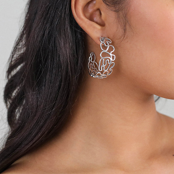 Серьги TOSCANE (12,55 гр, 4 см, г/п: серебро) 12-30866 Франция Ori-Tao