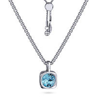 Кулон Теннис (кристалл аквамарин, г/п: золото 8 мм, 50-57 см) Uvelina SW00 0010G-202P