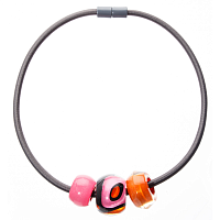 Колье Bliss inspiration (темно-серый, 3 шарма, 50 см) Голландия ZSISKA