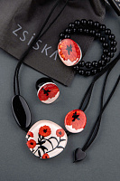 Колье Baila (белый, красный, черный, дл.регулируется) Голландия ZSISKA