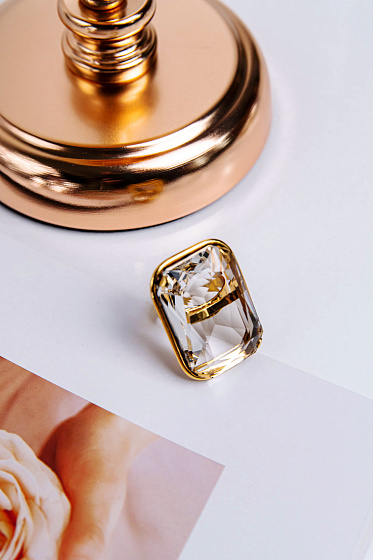 картинка Кольцо (кристалл прозрачный) Италия  Claudio Canzian 002 01 451 ювелирный  магазин Калина являющийся официальным дистрибьютором в России 