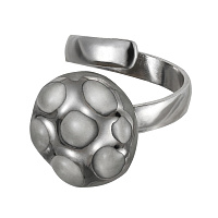 Кольцо (керамика серый, г/п: серебро, размер регул. D 1.8 см) Испания 01901030 Maximilianas 